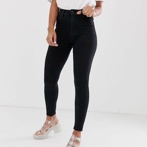 High Rise Black Skinny Jeans